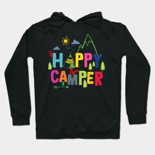 Happy Camper Camping T-Shirt  Camp Tee For Men Women & Kids Hoodie
